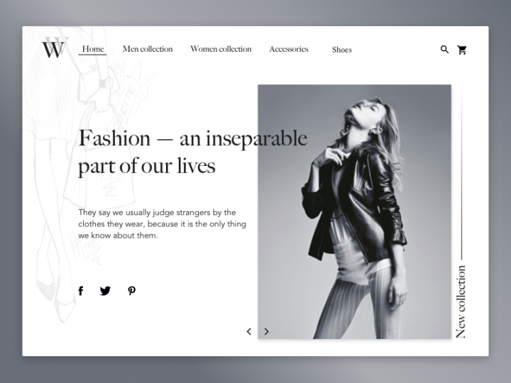 Fashion Website Design concept by Cleveroad