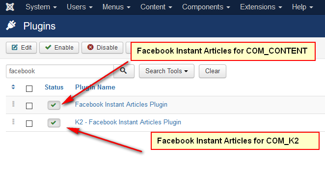 How to Install Extension: Facebook Instant Article for Joomla