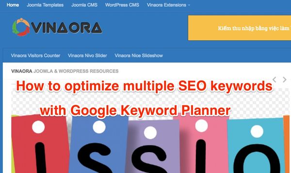 How to optimize multiple SEO keywords with Google Keyword Planner