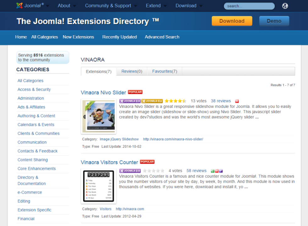 Joomla Extensions Directory