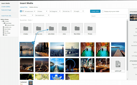 Configure WP Media Folder