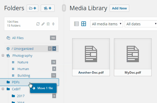 Configure WP Real Media Library – Media Categories/Folders Plugin