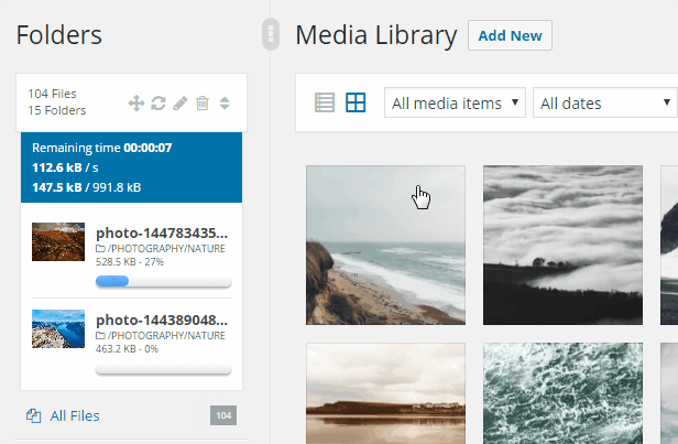 Configure WP Real Media Library – Media Categories/Folders Plugin
