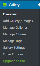 Gallery Options